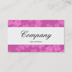 Carte De Visite Bande centrale - Script - Fleurs - Rose