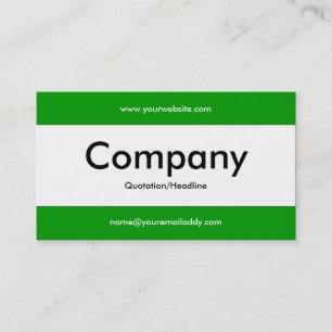 Carte De Visite Bande centrale v2 - Vert herbe 009900