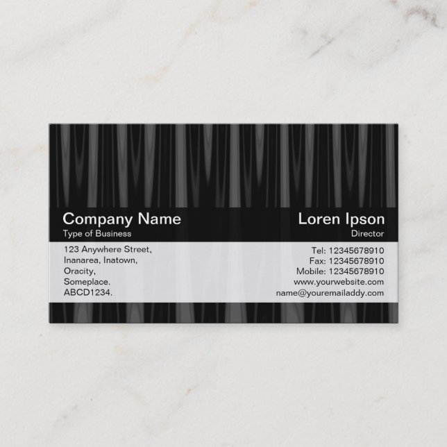 Carte De Visite Bande de couleur - noir - draperie noire (Devant)