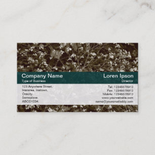 Carte De Visite Bande de couleurs - Dk Green - Plante Sepia