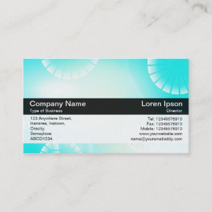 Carte De Visite Bande de couleurs - Noir - Abstrait 02