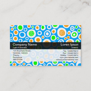 Carte De Visite Bande de couleurs - Noir - Abstrait 030413