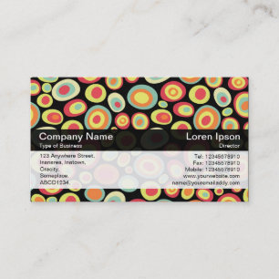 Carte De Visite Bande de couleurs - Noir - Abstrait 20213