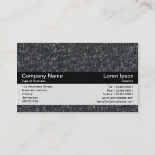 Carte De Visite Bande de couleurs - Noir - Laine fine 02