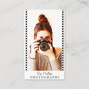 Carte De Visite Bande de film Votre photo et logo Photographie 