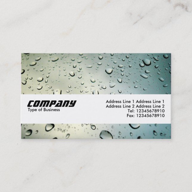 Carte De Visite Bande de texture - Pluie sur ma fenêtre (Devant)