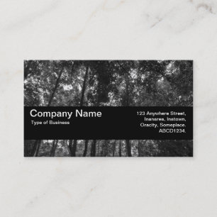 Carte De Visite Bande de texture V2 - Canopée de bois 02 BW