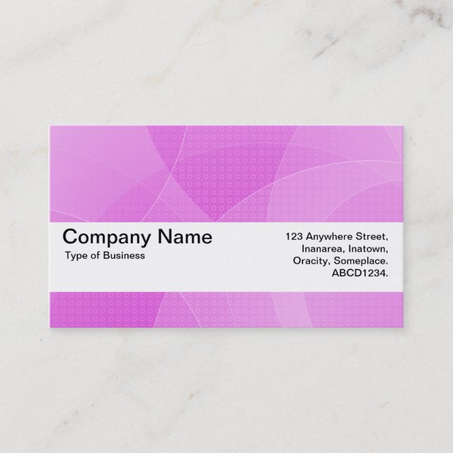Carte De Visite Bande de texture V2 - Courbes violettes (Devant)