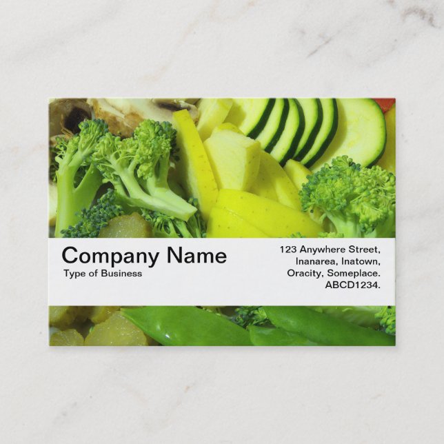 Carte De Visite Bande de texture V2 - Légumes à la sauté 01 (Devant)