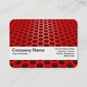 Carte De Visite Bande de texture V2 - Perspective de peigne rouge