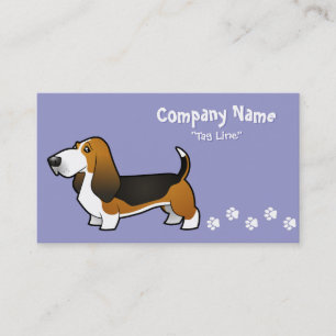 Carte De Visite Bande dessinée Basset Hound