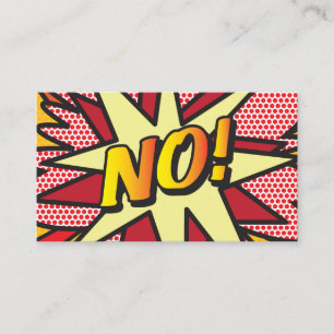Carte De Visite Bande dessinée rétro amusante NON