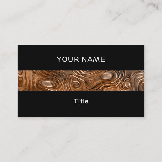 Carte De Visite Bande d'impression "cuivre" moulée noir (Devant)