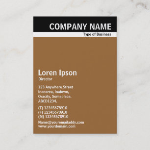 Carte De Visite Bande en-tête V - Noir avec Brown 996633
