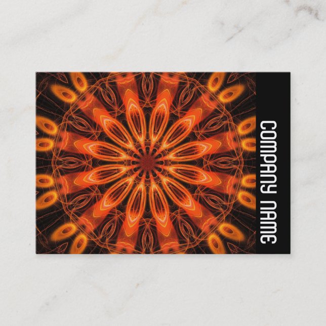 Carte De Visite Bande latérale - Orange Kaliediscope 02 (Devant)