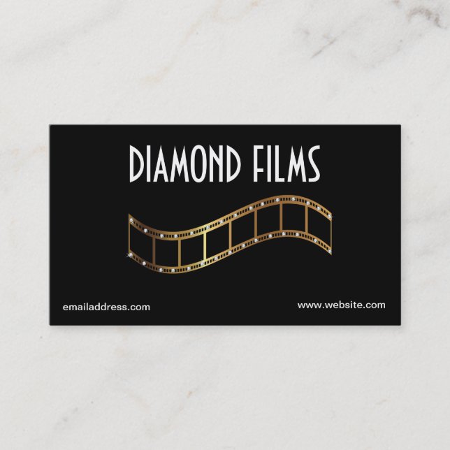 Carte De Visite Bande métallique de film d'or de conception de (Devant)