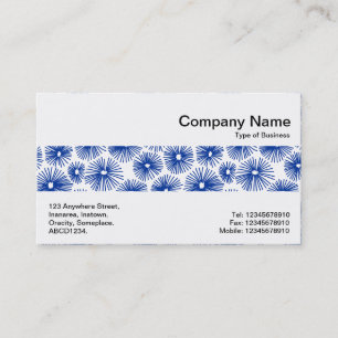 Carte De Visite Bande moyenne - 101115 - Bleu de marine sur blanc