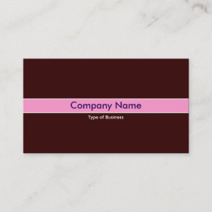 Carte De Visite Bande rose - brun foncé