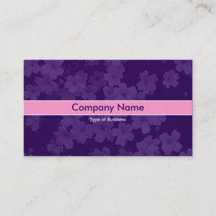 Carte De Visite Bande rose - Fleurs - Violet profond