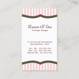 Carte De Visite Bande rose vintage