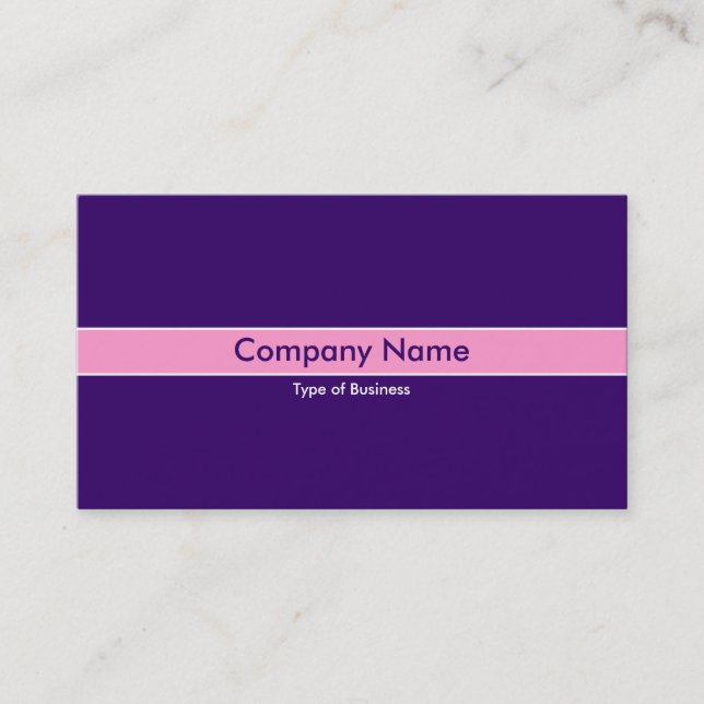 Carte De Visite Bande rose - Violet profond (Devant)
