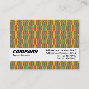 Carte De Visite Bande Texture - Motif orange et vert
