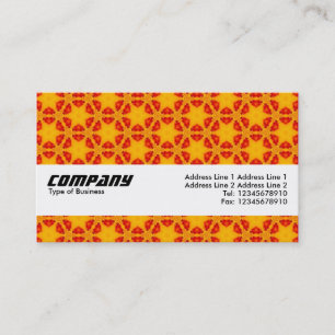 Carte De Visite Bande Texture - Orange Terrazzo Motif 02