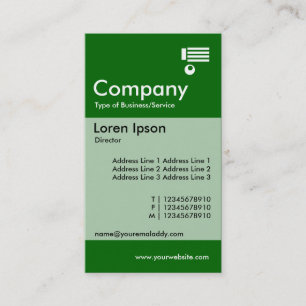 Carte De Visite Banded vertical - Vert (006600)