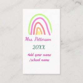 Carte De Visite Bandes arc-en-ciel colorées ajouter le nom de l'en