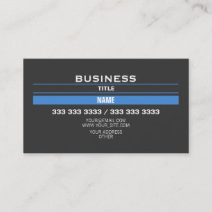 Carte De Visite Bandes bleues