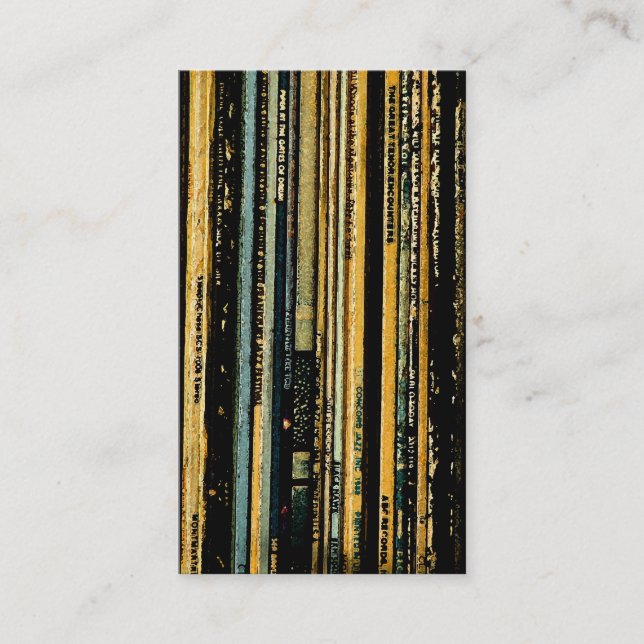 Carte De Visite Bandes de vinyle de Cd (Devant)