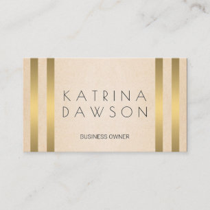 Carte De Visite Bandes d'or métallique chic   Arrière - plan de te