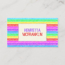 Carte De Visite Bandes Pastel Colorées