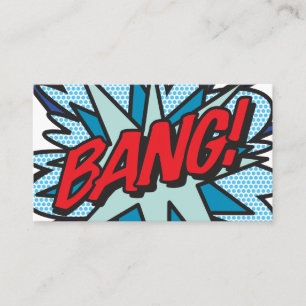 Carte De Visite BANG Fun Retro Comic Book