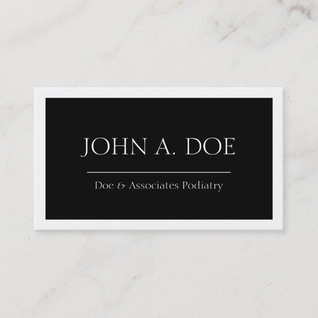 Carte De Visite Bannière noire Médicale W/W de docteur MD de (Devant)