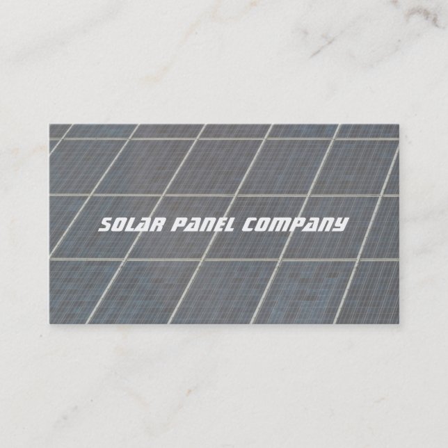 Carte De Visite Banque commerciale de panneau solaire (Devant)