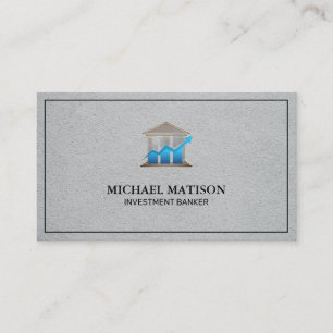 Carte De Visite Banquier de placement   Graphique Stock financier