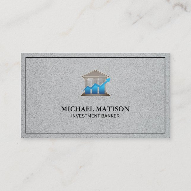 Carte De Visite Banquier de placement | Graphique Stock financier (Devant)