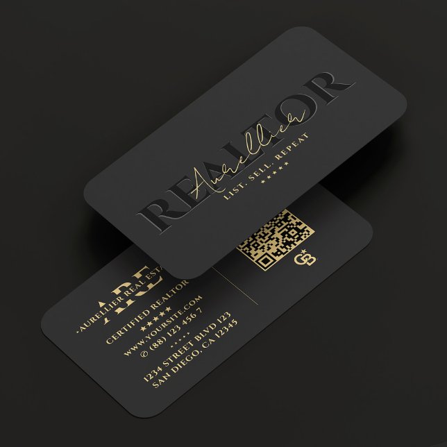 Carte De Visite Banquier immobilier Immobilier Gris moderne (Banker Realtor Real Estate Mortgage Grey Modern Business Card
)