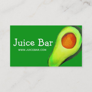 Carte De Visite Bar à jus Boissons de santé vertes affaires