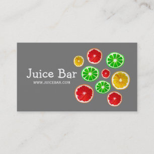 Carte De Visite Bar à jus boissons santé verte affaires