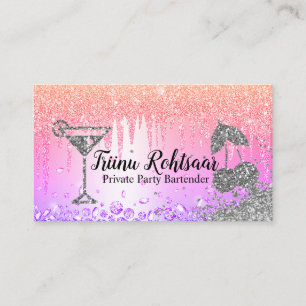 Carte De Visite Bar-Bar De Fête Privée Boissons De Restauration