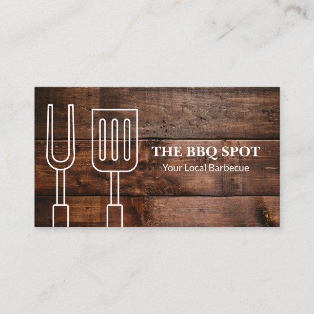 Carte De Visite Barbecue | Chef | Propriétaire du restaurant (Devant)