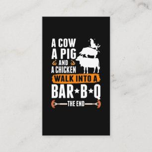Carte De Visite Barbecue Sarcastique Humour Viande Louvain Grillat