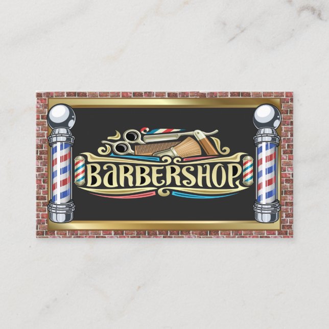 Carte De Visite Barber Shop (Devant)