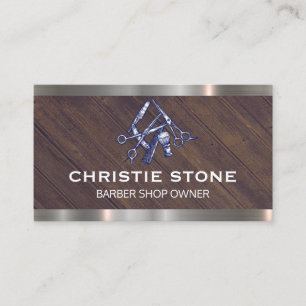 Carte De Visite Barber Shop   Accessoires de ciseaux