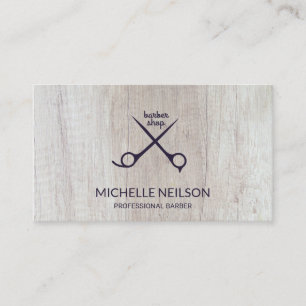 Carte De Visite Barber Shop   Cheveux   Bois