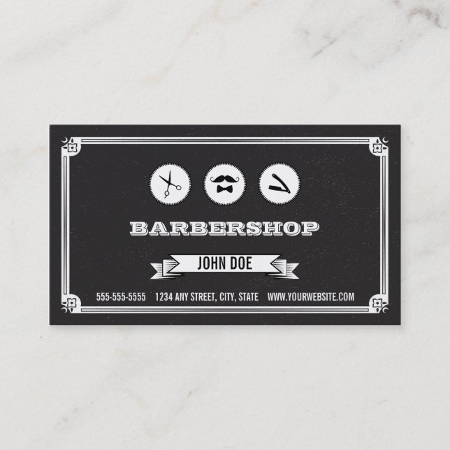 Carte de visite Barbershop (Devant)