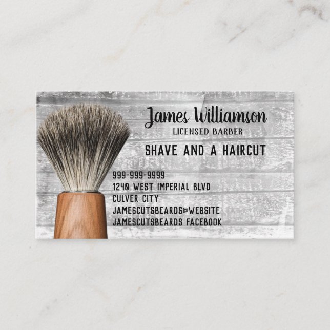 Carte De Visite Barbershop Barber Stylo Stylo Shave Haircut modern (Devant)