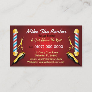 Carte De Visite Barbershop (Poche de barbier et pinces à pinces)
